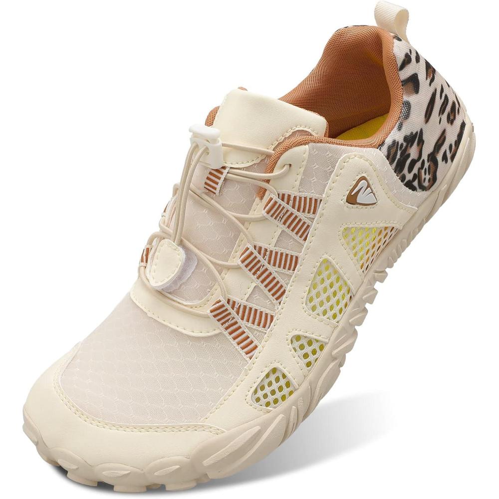 imageLRUN Barefoot Water Shoes Women Mens Aqua Sock Athletic Hiking Water Sports Shoes for Swim Beach Pool Sand Diving WalkingNbeige