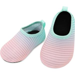 L-RUN Baby Water Shoes Barefoot Walking Shoes Infant Aqua Sock Swim Shoes for Beach Pool Sand Babies First Walker Shoes(G Pink)