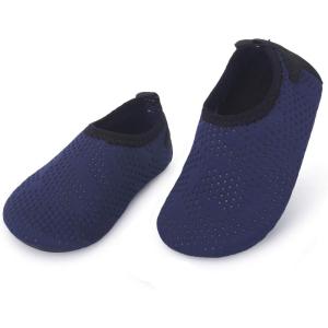 L-RUN Baby Water Shoes Barefoot Walking Shoes Infant Aqua Sock Swim Shoes for Beach Pool Sand Babies First Walker Shoes(Navy)