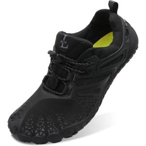 L-RUN Barefoot Water Shoes Women Mens Aqua Sock Athletic Hiking Water Sports Shoes for Swim Beach Pool Sand Diving Walking(G_black)