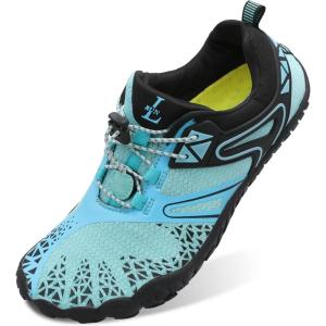 L-RUN Barefoot Water Shoes Women Mens Aqua Sock Athletic Hiking Water Sports Shoes for Swim Beach Pool Sand Diving Walking(G_blue)