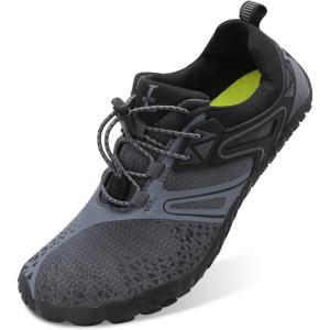 L-RUN Barefoot Water Shoes Women Mens Aqua Sock Athletic Hiking Water Sports Shoes for Swim Beach Pool Sand Diving Walking(G_grey)