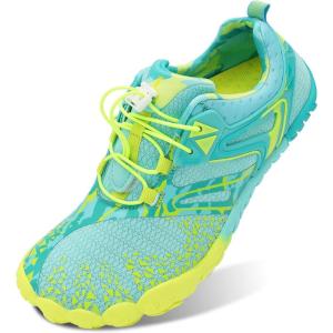 L-RUN Barefoot Water Shoes Women Mens Aqua Sock Athletic Hiking Water Sports Shoes for Swim Beach Pool Sand Diving Walking(G_light Green)