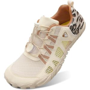 L-RUN Barefoot Water Shoes Women Mens Aqua Sock Athletic Hiking Water Sports Shoes for Swim Beach Pool Sand Diving Walking(N_beige)