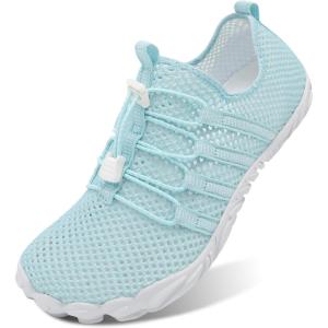 L-RUN Barefoot Water Shoes Women Mens Aqua Sock Athletic Hiking Water Sports Shoes for Swim Beach Pool Sand Diving Walking(O_light Blue)