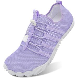 L-RUN Barefoot Water Shoes Women Mens Aqua Sock Athletic Hiking Water Sports Shoes for Swim Beach Pool Sand Diving Walking(O_purple)