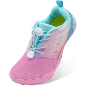 L-RUN Kids Water Shoes Boys Girls Water Hiking Shoes Indoor Outdoor Quick Dry Athletic Sneaker Shoes(A_purple Blue)