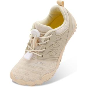 L-RUN Kids Water Shoes Boys Girls Water Hiking Shoes Indoor Outdoor Quick Dry Athletic Sneaker Shoes(Beige)