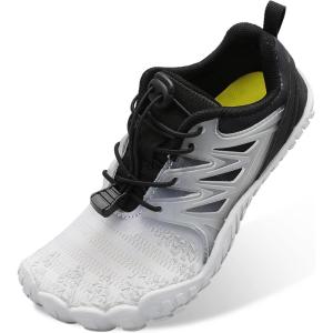 L-RUN Kids Water Shoes Boys Girls Water Hiking Shoes Indoor Outdoor Quick Dry Athletic Sneaker Shoes(Grey Black)