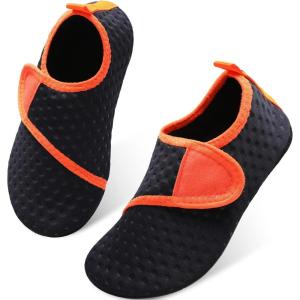 L-RUN Toddler Water Shoes Barefoot Aqua Socks Kids Swim Shoes for Beach Pool Surfing Yoga(Strip Navy)