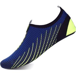 L-RUN Unisex Water Shoes Barefoot Skin Summer Swim Shoes for Run Dive Surf Beach Yoga(Arrow_y Navy)