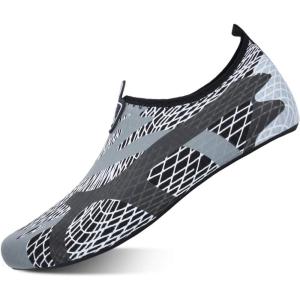 L-RUN Unisex Water Shoes Barefoot Skin Summer Swim Shoes for Run Dive Surf Beach Yoga(White)