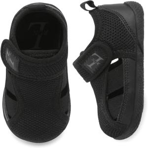 L-RUN Toddler Shoes Barefoot Kids Sneakers Wide Minimalist Boys Girls Summer Footwear for Indoor Outdoor Walking Running(Black)