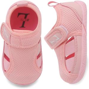 L-RUN Toddler Shoes Barefoot Kids Sneakers Wide Minimalist Boys Girls Summer Footwear for Indoor Outdoor Walking Running(Pink)