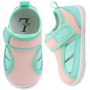 L-RUN Toddler Shoes Barefoot Kids Sneakers Wide Minimalist Boys Girls Summer Footwear for Indoor Outdoor Walking Running(Pink Green)