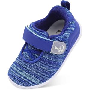L-RUN Toddler Sneakers Boys Girls Lightweight Shoes Knit Kids Walking Shoes for Indoor Outdoor(Blue Mix)
