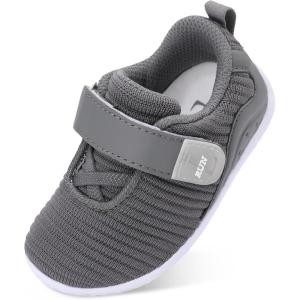 L-RUN Toddler Sneakers Boys Girls Lightweight Shoes Knit Kids Walking Shoes for Indoor Outdoor(Dark Grey)