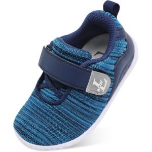 L-RUN Toddler Sneakers Boys Girls Lightweight Shoes Knit Kids Walking Shoes for Indoor Outdoor(Green Mix)