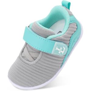L-RUN Toddler Sneakers Boys Girls Lightweight Shoes Knit Kids Walking Shoes for Indoor Outdoor(Light Grey)