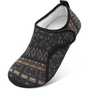 L-RUN Womens Mens House Slippers Indoor Home Shoes Warm Barefoot Slippers Outdoor House Shoes Anti-slip(Bohemia)