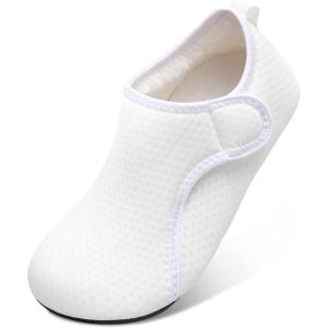 L-RUN Womens Mens House Slippers Indoor Home Shoes Warm Barefoot Slippers Outdoor House Shoes Anti-slip(White)