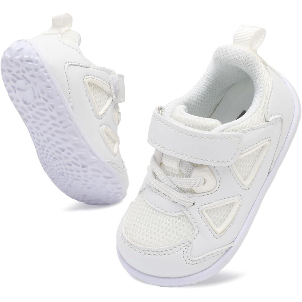 image:imageLRUN Baby Shoes Boys Girls First Walkers Breathable Infant Sneakers Flexible NonSlip Sole Walking Shoes for ToddlersWhite