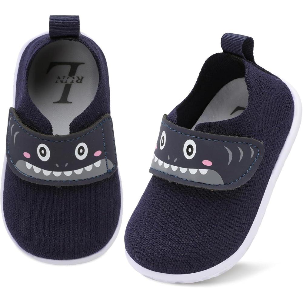 image:imageLRUN Baby Shoes Boys Girls First Walking Shoes Infant Sneakers Toddler Crib Shoes Lightweight Breathable NonSlip SolesNavy