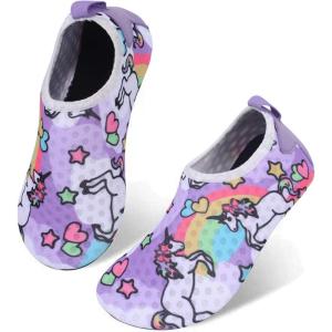 L-RUN Toddler Water Shoes Quick Dry Kids Swim Shoes Barefoot Boys Girls Aqua Socks for Beach Pool Surfing Yoga Non-Slip(A_horse)