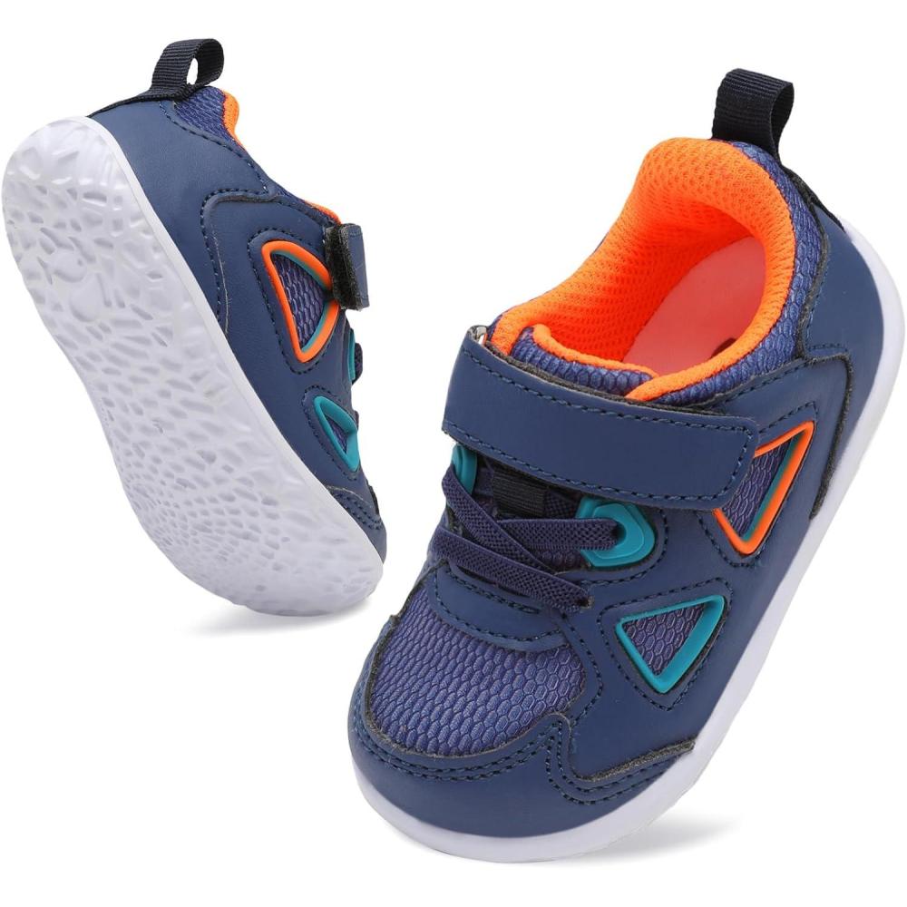 image:imageLRUN Baby First Walkers Shoes for Boys amp Girls NonSlip Soft Sole Toddler Sneakers Lightweight amp Breathable MeshNavy