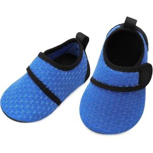 L-RUN Infant Water Shoes Barefoot Skin Aqua Sock Breathable Beach Swim Pool Walking Shoes for Baby First Walker Non Slip(Navy_new)
