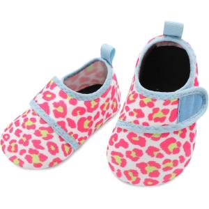 L-RUN Infant Water Shoes Barefoot Skin Aqua Sock Breathable Beach Swim Pool Walking Shoes for Baby First Walker Non Slip(Pink Beige)