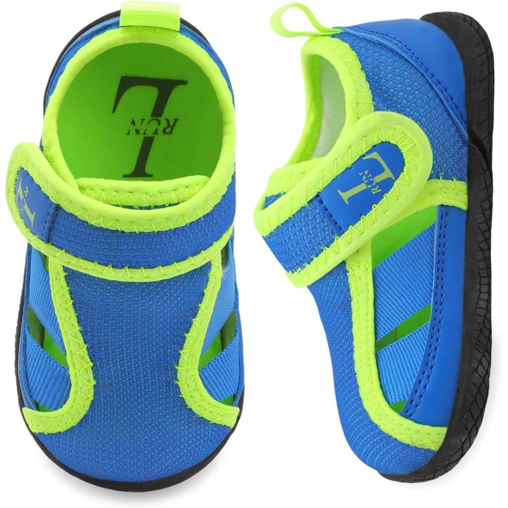 image:imageLRUN Zero Drop Minimalist Toddler Shoes for Wide amp Chubby Feet Barefoot Sneaker for Infants amp Kids Daycare amp PlaygroundNavy Green