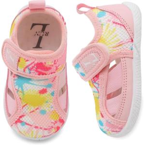 L-RUN Zero Drop Minimalist Toddler Shoes for Wide & Chubby Feet Barefoot Sneaker for Infants & Kids Daycare & Playground(Drawings)