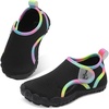 Easy on/Off Hook & Loop Straps: Adjustable Velcro Closure and a Convenient Heel Pull-tab Make These Toddler Aqua Shoes Easy for Kids to Put on and Take Off Independently  Ensuring a Secure  Customized Fit for Various Foot Widths