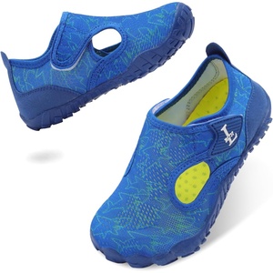 L-RUN Kids Water Shoes Sandals Quick-Dry Aqua Shoes with Adjustable Strap Non-Slip Rubber Sole Swim Beach Shoes for Toddler Little Kid Boys Girls(Navy)