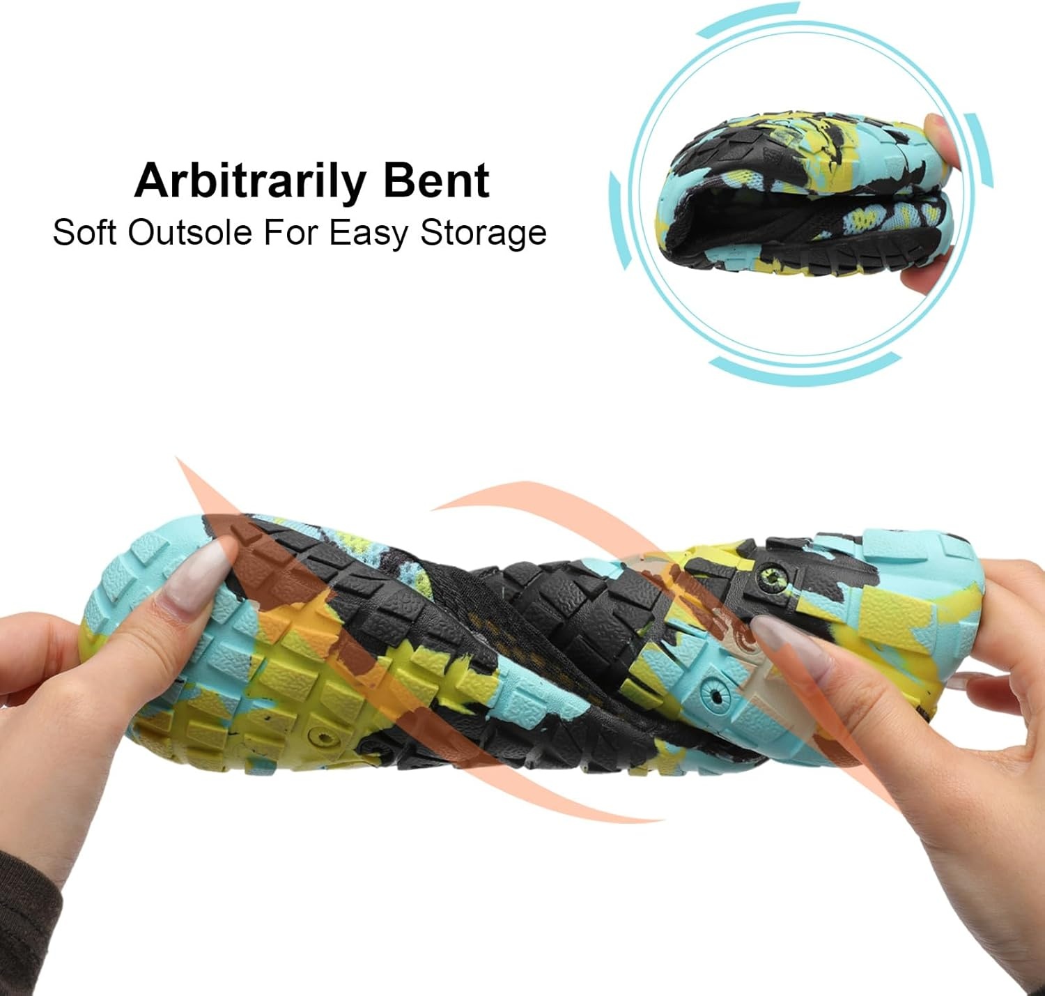 image:imageLRUN Barefoot Water Shoes Women Mens Aqua Sock Athletic Hiking Water Sports Shoes for Swim Beach Pool Sand Diving WalkingGreen Leopard