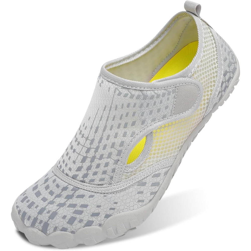 image:imageLRUN Barefoot Water Shoes Women Mens Aqua Sock Athletic Hiking Water Sports Shoes for Swim Beach Pool Sand Diving WalkingLight Grey