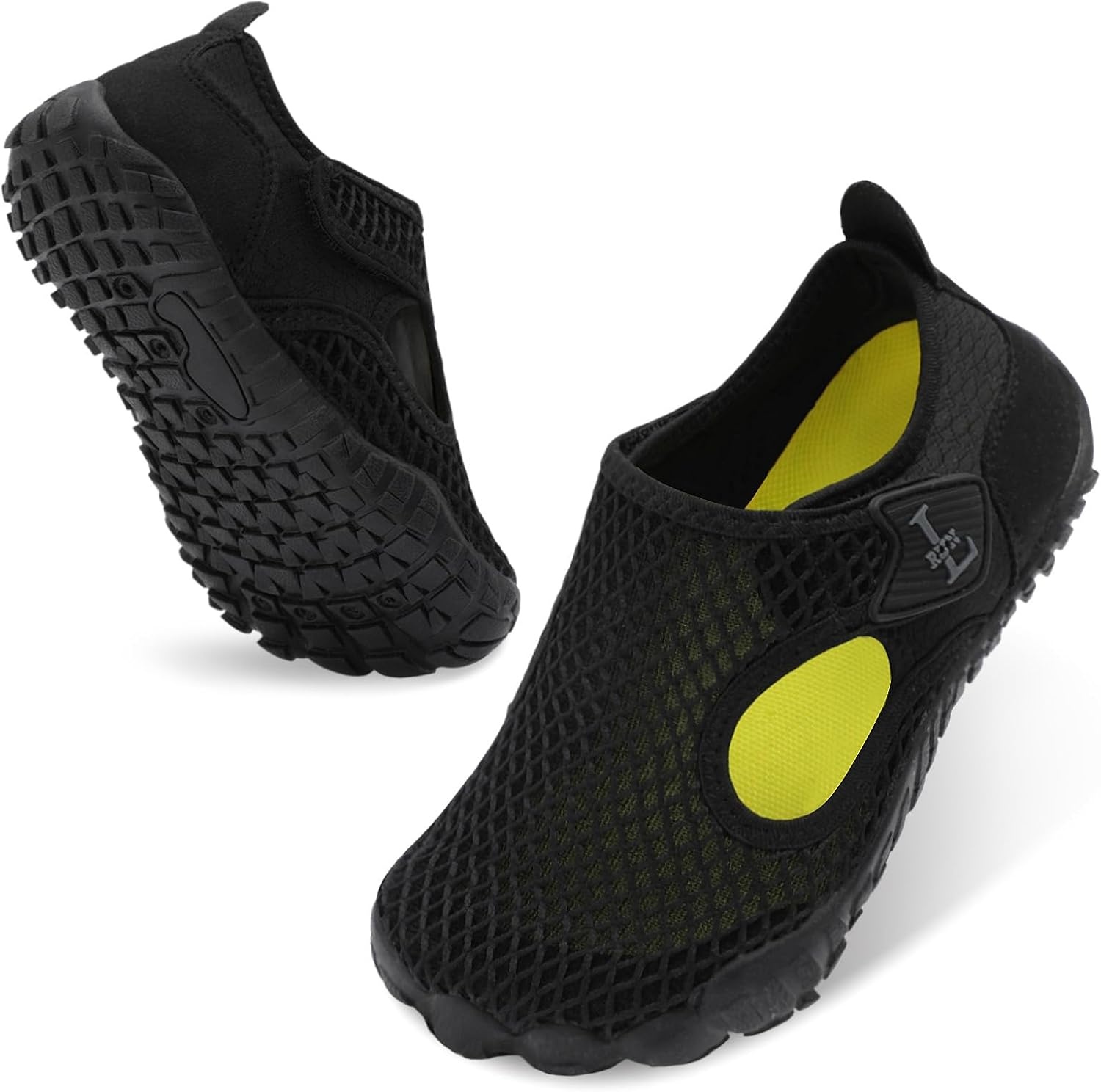 image:imageLRUN Kids ClosedToe Water Sandals Adjustable Sport Shoes NonSlip Rubber Sole Swim Beach Shoes for Toddler Little Kid Boys GirlsBlack