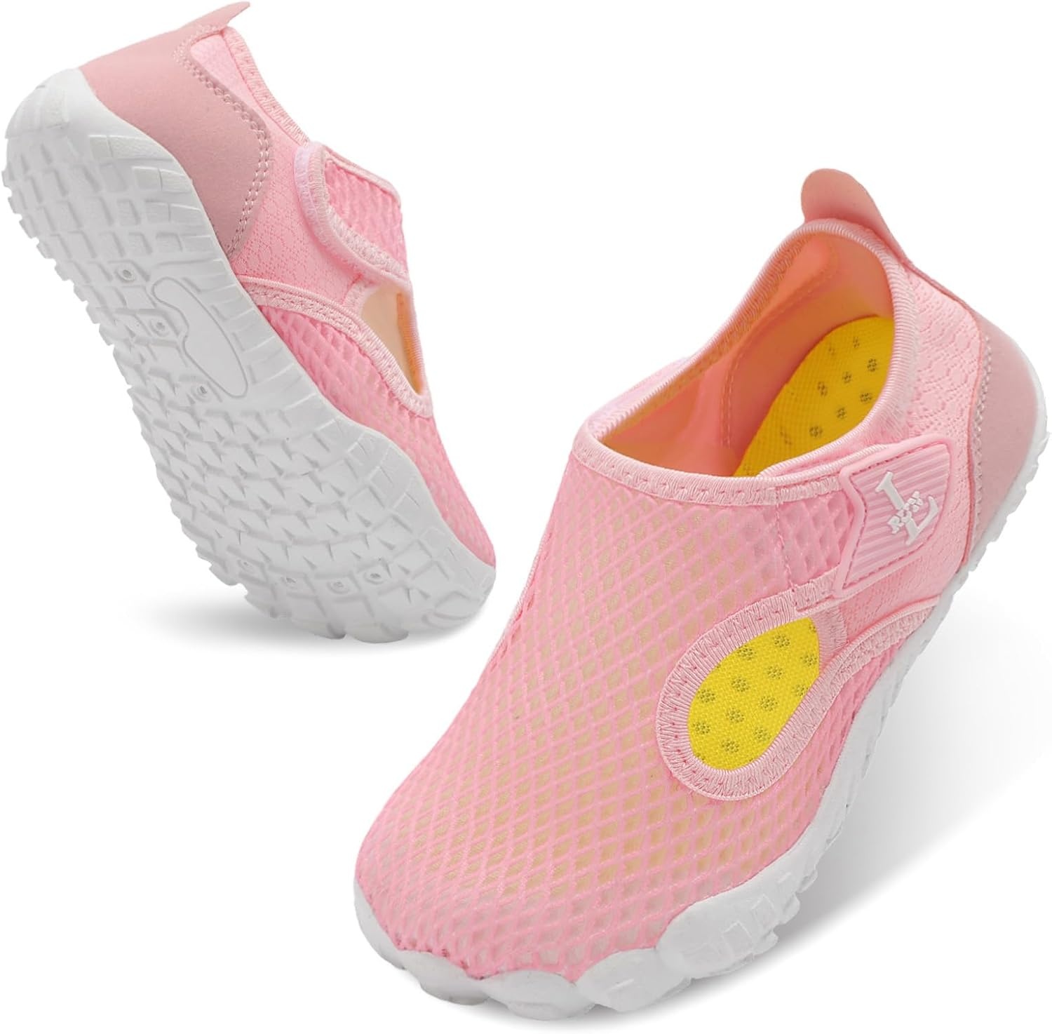 image:imageLRUN Kids ClosedToe Water Sandals Adjustable Sport Shoes NonSlip Rubber Sole Swim Beach Shoes for Toddler Little Kid Boys GirlsPink