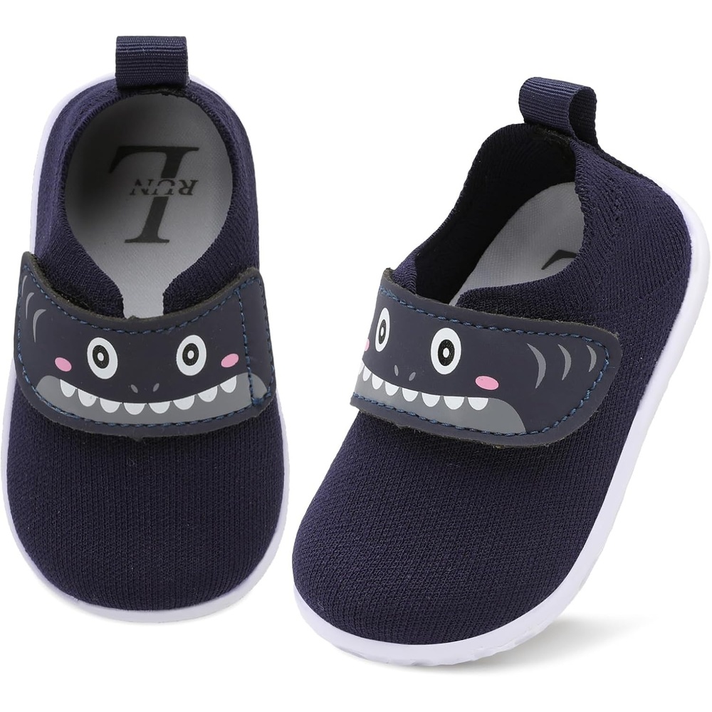 image:imageLRUN Baby Barefoot Walking Shoes Cute Shark Breathable LightweightNavy