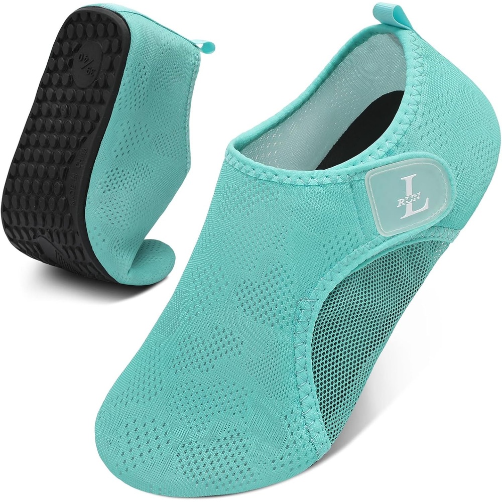 image:imageLRUN Mens Womens Quick Dry Barefoot Water Shoes NonSlip Beach Pool Shoes Breathable Surf Kayak Yoga SneakersLight Green