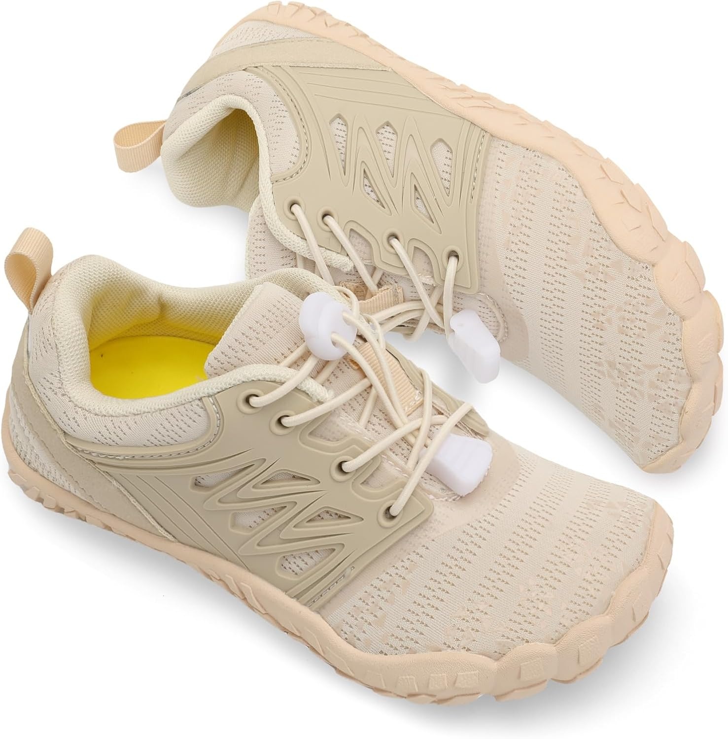 image:imageLRUN Kids Water Shoes Quick Dry Boys Girls Barefoot Shoes for Beach Pool Sand NonSlip Outdoor Athletic Walking SneakerBeige