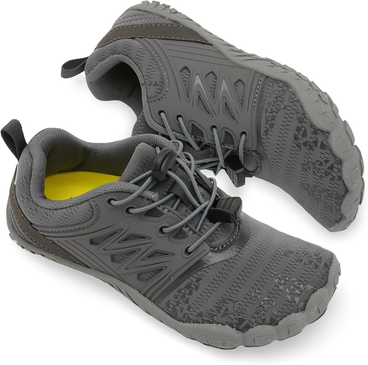 image:imageLRUN Kids Water Shoes Quick Dry Boys Girls Barefoot Shoes for Beach Pool Sand NonSlip Outdoor Athletic Walking SneakerDark Grey