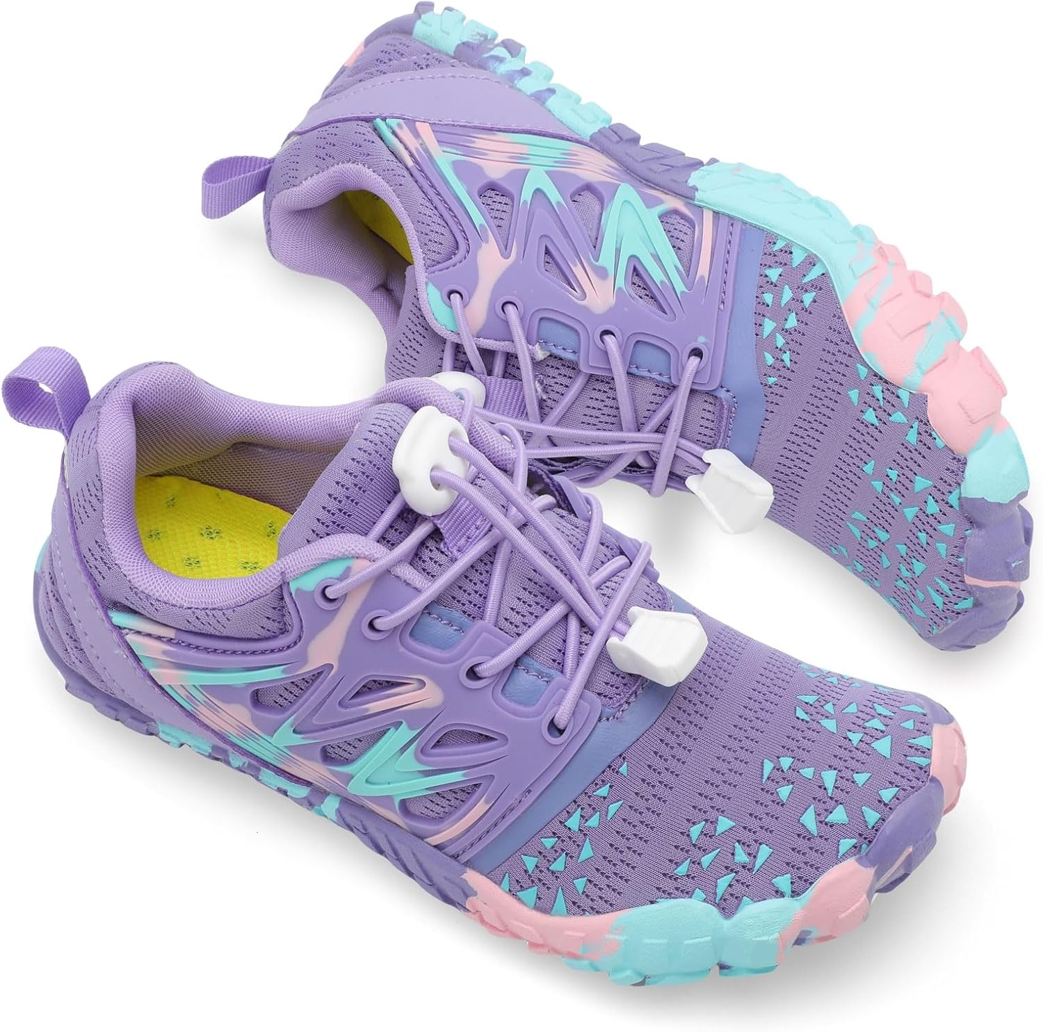 image:imageLRUN Kids Water Shoes Quick Dry Boys Girls Barefoot Shoes for Beach Pool Sand NonSlip Outdoor Athletic Walking SneakerDark Purple