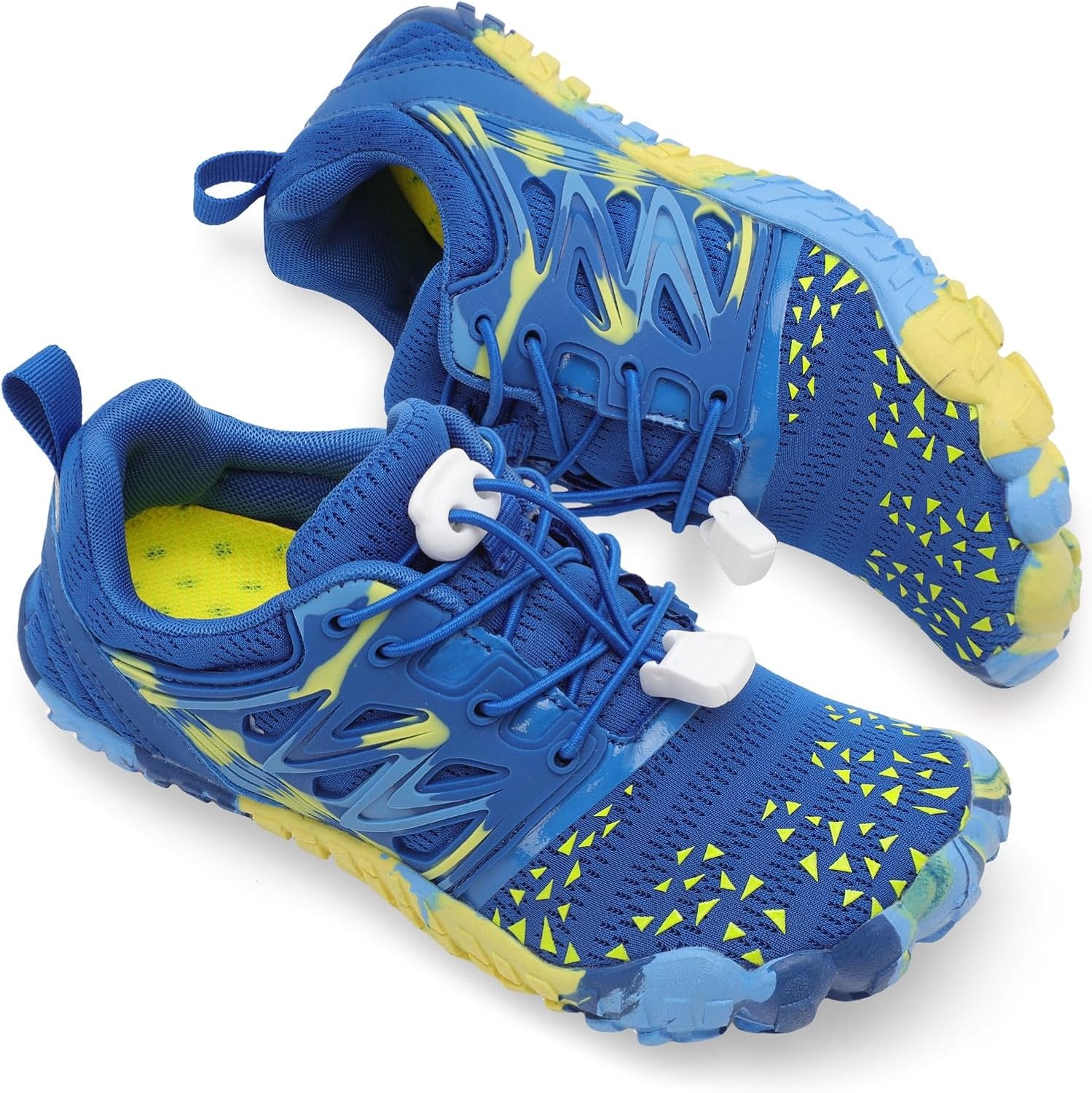 image:imageLRUN Kids Water Shoes Quick Dry Boys Girls Barefoot Shoes for Beach Pool Sand NonSlip Outdoor Athletic Walking SneakerNavy Yellow
