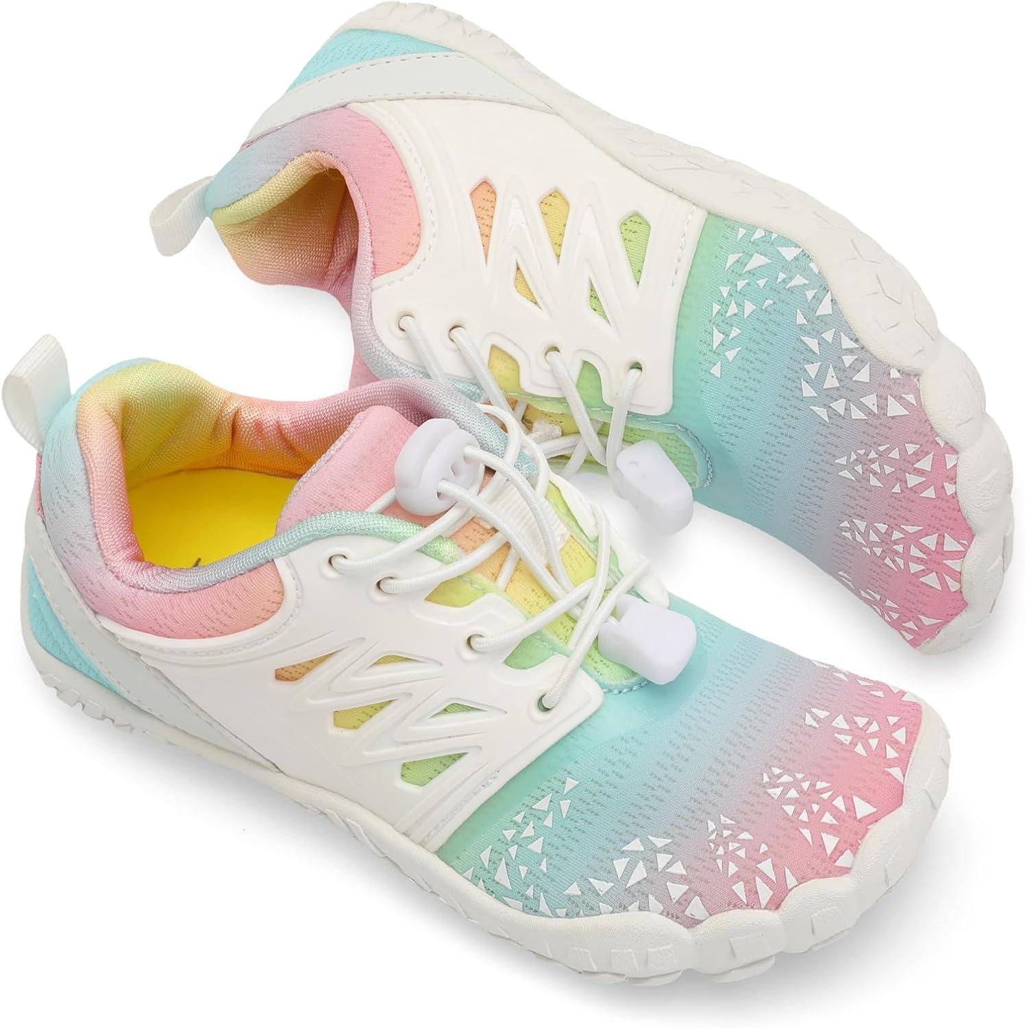 image:imageLRUN Kids Water Shoes Quick Dry Boys Girls Barefoot Shoes for Beach Pool Sand NonSlip Outdoor Athletic Walking SneakerPink Blue