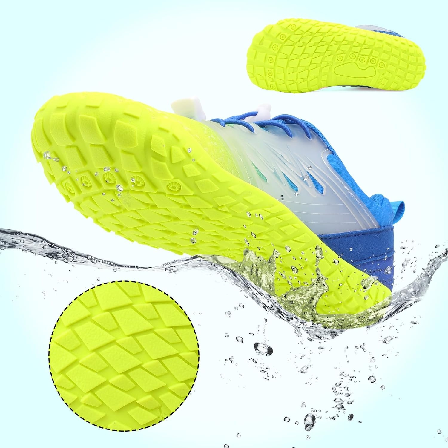 image:imageLRUN Kids Water Shoes Quick Dry Boys Girls Barefoot Shoes for Beach Pool Sand NonSlip Outdoor Athletic Walking SneakerYellow