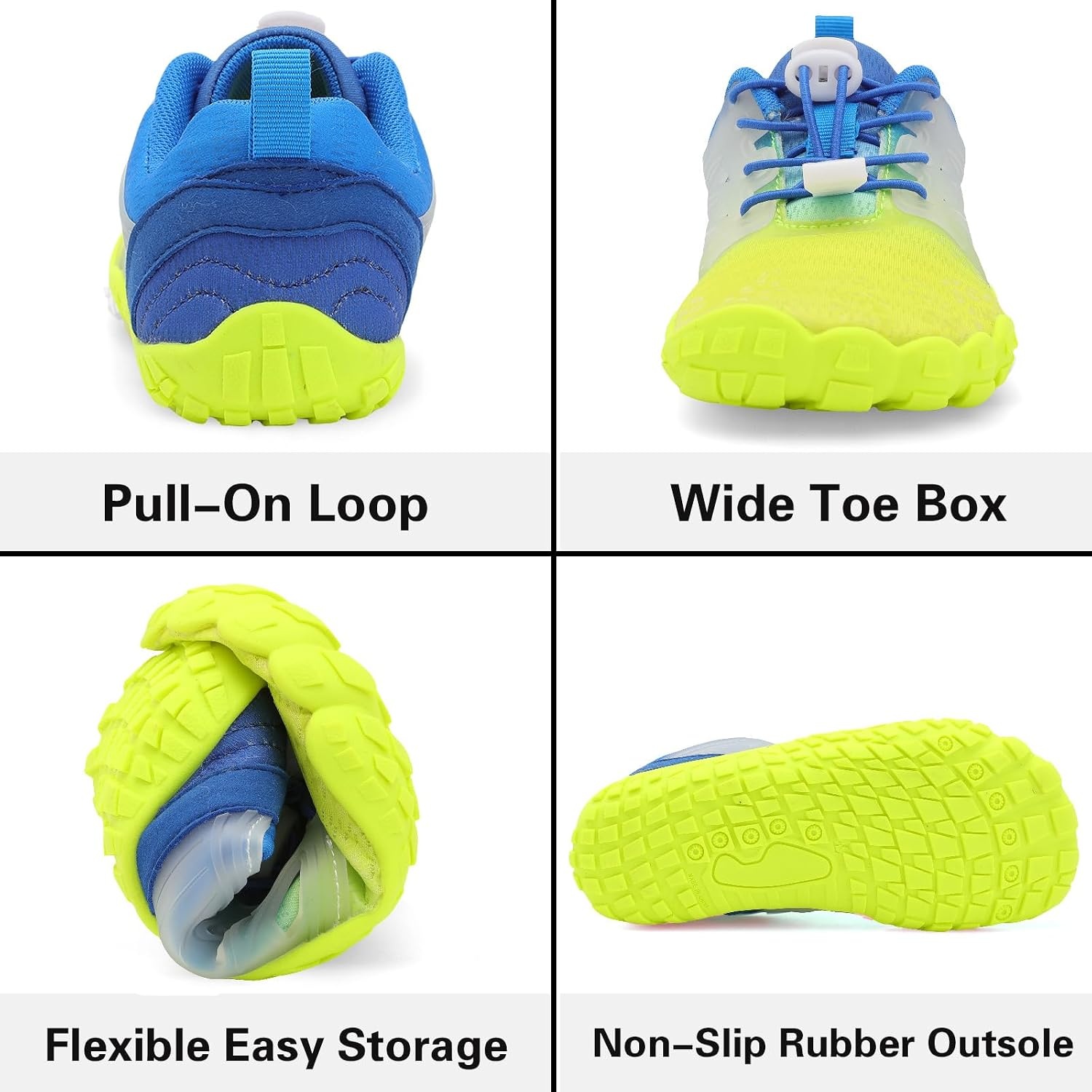 image:imageLRUN Kids Water Shoes Quick Dry Boys Girls Barefoot Shoes for Beach Pool Sand NonSlip Outdoor Athletic Walking SneakerYellow