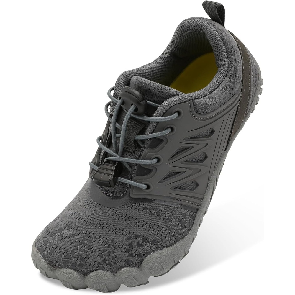image:imageLRUN Kids Water Shoes Quick Dry Boys Girls Barefoot Shoes for Beach Pool Sand NonSlip Outdoor Athletic Walking SneakerDark Grey