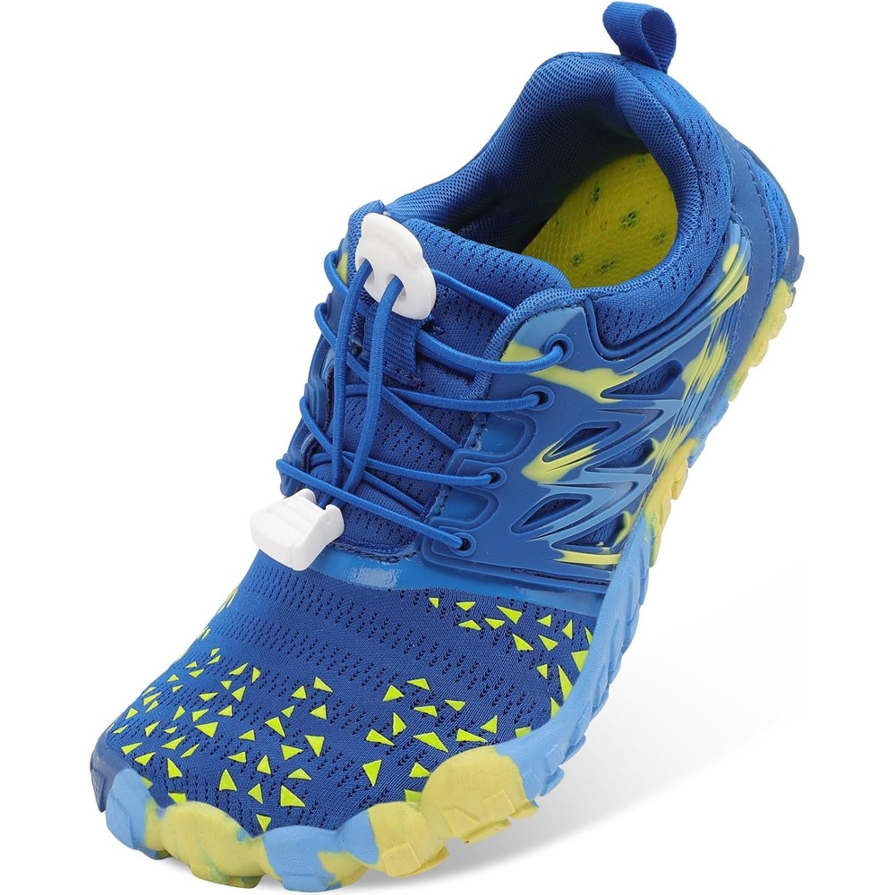 image:imageLRUN Kids Water Shoes Quick Dry Boys Girls Barefoot Shoes for Beach Pool Sand NonSlip Outdoor Athletic Walking SneakerNavy Yellow